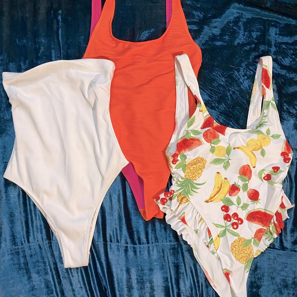 Forever 21 one piece swimsuits, size small, all three for sale together